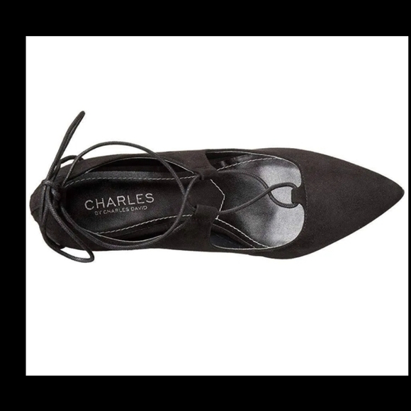 Charles David "Pierogi " Black microsuede  Heels - Picture 5 of 13